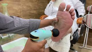 Asmr old grandpa relaxing foot massage  relaxing foot massage asmr sleep  gun massager how to use [upl. by Iphagenia]