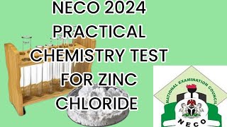 NECO Practical Chemistry test for ions in zinc chloride [upl. by Horsey]