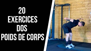 🔥20 EXERCICES POUR LE DOS SANS MATERIEL  Muscler ton dos a la maison a poids de corps 🔥 [upl. by Fuhrman]