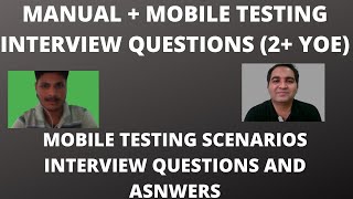 Manual Testing Interview Questions and Answers  Mobile Testing Mock Interview [upl. by Asirrac]