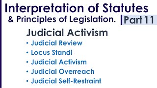 Interpretation of Statutes amp Principles of Legislation LLB Syllabus Revision Notes Lecture  Part 11 [upl. by Saffier]