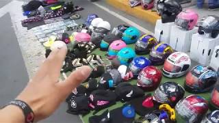 CASCOS Y ACCESORIOS en el TIANGUIS BARATOS [upl. by Eirehc]