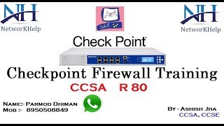 CCSA Training Video  Checkpoint Firewall Training in Hindi   NetworKHelp [upl. by Nonnek]