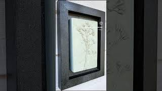 New light blue plaster cast of white snakeroot in a metallic smoke shadowbox frame naturaldecor [upl. by Mariko]