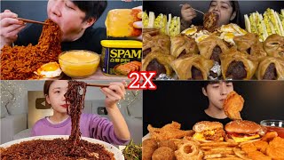 Mukbang asmr of delicious food with delicious big plates [upl. by Edaj890]