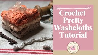 How To Crochet Cotton Washcloth Pattern Tutorial Free PDF Pattern [upl. by Jasisa]