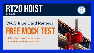 RT20 Hoist  CPCS Blue Card Renewal Mock Test  15 Free Practice Questions Hoist Operator [upl. by Idnem]