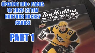 Opening Over 100 Packs of Tim Hortons 202021 Hockey Cards  Part 1 [upl. by Dodie]