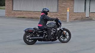 Harley Davidson 2022 Nightster 975T Beginner Rider First time turning 1st Video Learning to Ride [upl. by Regine333]