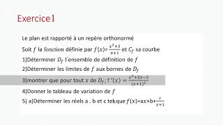 Etude des fonctions  Exercice corrigé [upl. by Gnas654]