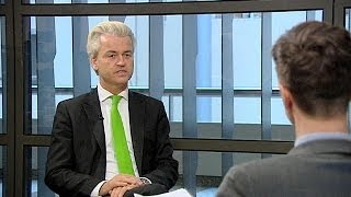 Dutch Eurosceptic on the rise  Geert Wilders interview with euronews [upl. by Bergeron]