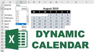 How to make a dynamic calendar in excel [upl. by Akeryt572]