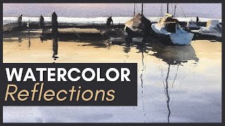 Painting Reflections in Watercolor  Three Easy Steps [upl. by Blakelee521]