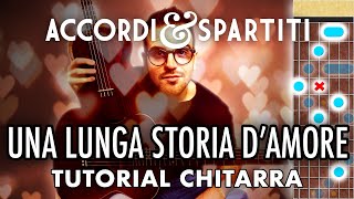 UNA LUNGA STORIA DAMORE Tutorial Chitarra  Gino Paoli [upl. by Rosol]