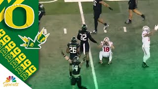 Watch Oregon mount huge stop on Ohio States final drive to secure win  Big Ten on NBC Sports [upl. by Amari425]