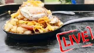 BLACKSTONE BREAKFAST POTATOES WITH EGGS ON A FLAT TOP GRIDDLE  GoodMorning 139 Vlog [upl. by Niraa]