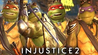 FALAS ENTRE AS TARTARUGAS NINJA  Injustice 2 [upl. by Laenej627]