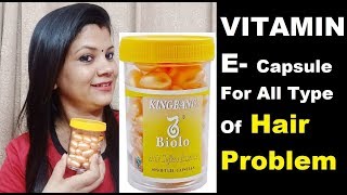 VITAMIN E Hair Growth Gel Capsules  Vitamin e capsule for fast hair growth [upl. by Lillywhite]