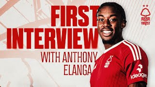 FIRST INTERVIEW  ANTHONY ELANGA SIGNS FOR NOTTINGHAM FOREST  202324 [upl. by Petr235]