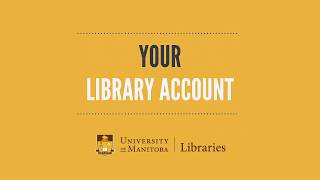 Your Library Account [upl. by Hayott428]