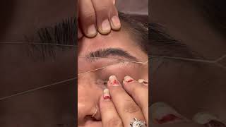 Eyebrow threading eyebrow shape eyebrow threading tutorial [upl. by Nereil]