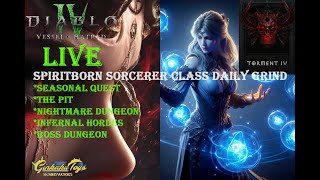 Spiritborn Class Endgame Leveling Paragon Hordes LIVE Diablo IV Vessel of Hatred Gameplay [upl. by Narut128]