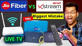 Jio Fiber vs Airtel Xstream Fiber 2023  Jiofiber vs Airtel Fiber  Jio Fiber TV List  Airtel Fiber [upl. by Jacquie]