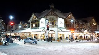 Night Life in Banff during Cold Freezing Night in Alberta travel vlog 4K [upl. by Noevad100]