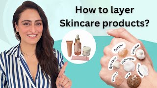 How to layer skin care products  Which goes first  Vitamin C  Retinol AHA BHA  Dermatologist [upl. by Enneillij250]