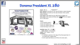 Dorema President XL280 All Season Caravan Awning [upl. by Am177]