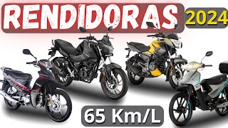 12 MOTOS más ECONÓMICAS Y AHORRADORAS de COMBUSTIBLE en MEXICO 2024 [upl. by Libbi]