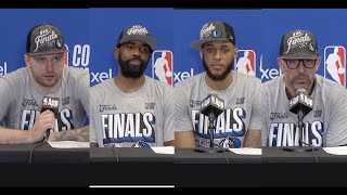 Mavs Postgame Interviews Game 5 vs Timberwolves Clinch NBA Finals Luka Doncic Kyrie Irving More [upl. by Aicilef]