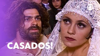 Catarina e Petruchio se casam no amor e no ódio  O Cravo e a Rosa  TV Globo [upl. by Xxam]