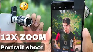 12x zoom mobile camera telescope lens mobile portrait😳 lens [upl. by Charlena]