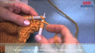 Adriafil tutorial come lavorare la maglia gettata a diritto [upl. by Ambrogino605]