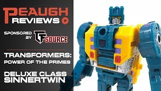 Video Review Transformers Power of the Primes  Deluxe Class SINNERTWIN [upl. by Inattirb778]