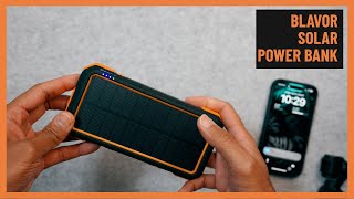 BLAVOR Solar Power Bank Review Ultimate 20000mAh Portable Charger with Builtin Cables [upl. by Eckardt]