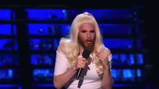 Americas Got Talent 2015  Scott Heierman Bearded Drag Queen Gets Overcome With Emotions [upl. by Berkow]