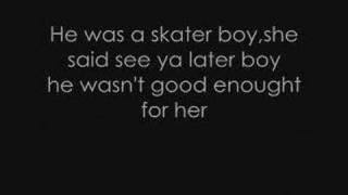 Avril Lavigne  Skater Boy lyrics [upl. by Drofiar]