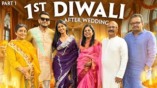 My First Diwali After Wedding Part 1  Celebrations amp Traditions  Swarda Thigale [upl. by Jaquelin]