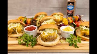 Quick amp Easy McCormick Montreal Steak Seasoning Smash Burger amp Veggie Kebabs [upl. by Willis]