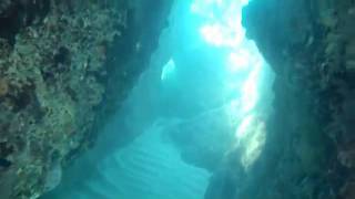 Turtle Rock Underwater Crack Providenciales Turks and Caicos Islands [upl. by Sonja]