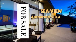 Overview sea view villa FOR SALE 4 bedrooms plus made room and cinema Koh Samui Thailand [upl. by Kore]