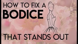 How to fix a bodice that stands out gap in the bust of a bridal gown [upl. by Laucsap]