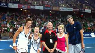 Mademoiselle Mahut and friends at Hyundai Hopman Cup Very Mixed Doubles [upl. by Heather]