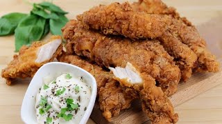 The easiest Buttermilk Chicken Tenders recipe at home easy buttermilk fried chicken ASMR [upl. by Jola67]