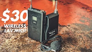 30 WIRELESS LAV MIC  Fifine K037 UHF Wireless Lavalier Lapel Microphone Review [upl. by Nirihs]