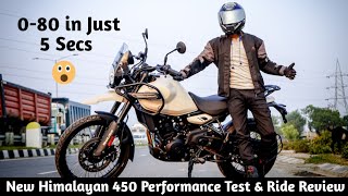 New Himalayan 450 Performance Test  0 To 60  Gear Challenge amp Ride Review [upl. by Earised297]