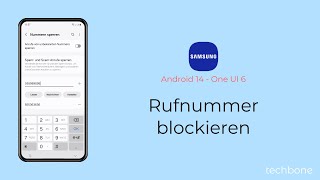 Rufnummer blockieren  Samsung Android 14  One UI 6 [upl. by Ohcamac]