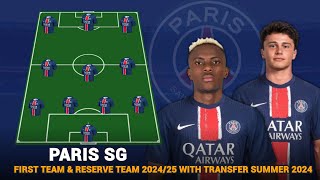 PARIS SG POSSIBLE FIRST TEAM amp RESERVE TEAM WITH SUMMER TRANSFER 2024 FT OSIMHEN JOAO NEVES [upl. by Artemla]